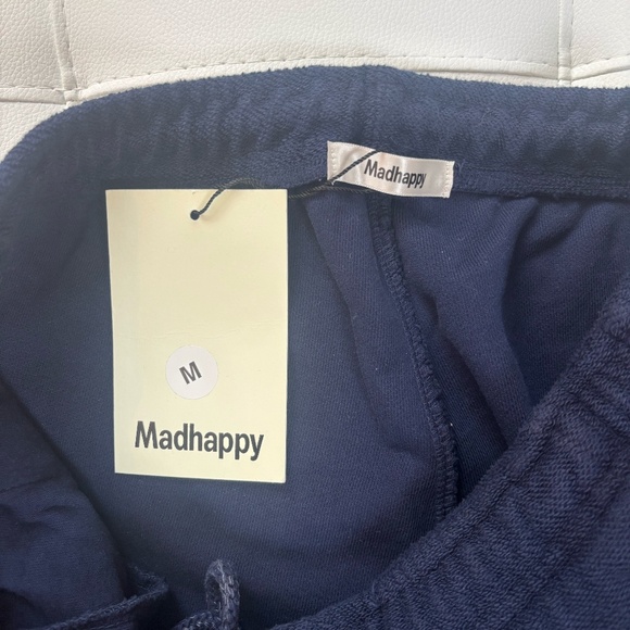 NWT Madhappy French Terry Sweatpants – Navy with Bubble Logo, Size M - Picture 4 of 4